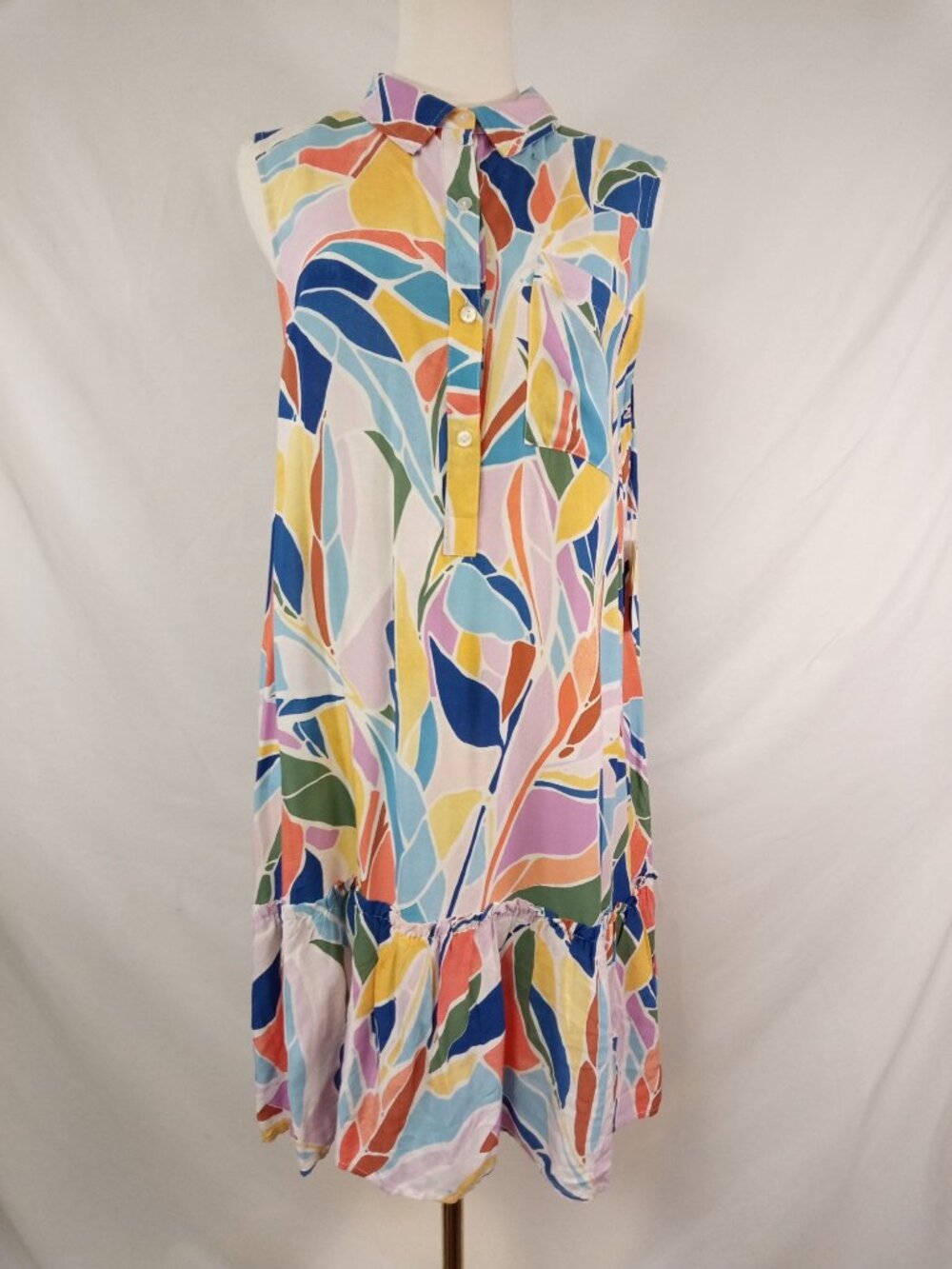 NWT Time and Tru Women's Multi-Colored Midi Dress Sz. L (12-14)